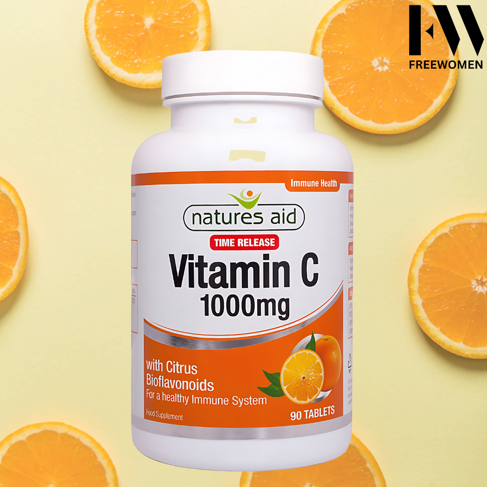 Natures Aid Vitamin C 1000mg Time Release with Citrus Bioflavonoids, 90 Tablets