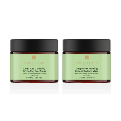 Dr Botanicals Deep Pore Cleansing Green Clay Face Mask 50ml Twin Value Savings Pack