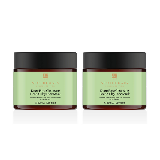 Dr Botanicals Deep Pore Cleansing Green Clay Face Mask 50ml Twin Value Savings Pack