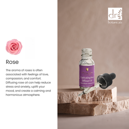Dr Botanicals Christmas Relaxtion Rose Diffuser Kit with Sandalwood & Bergamot Candle