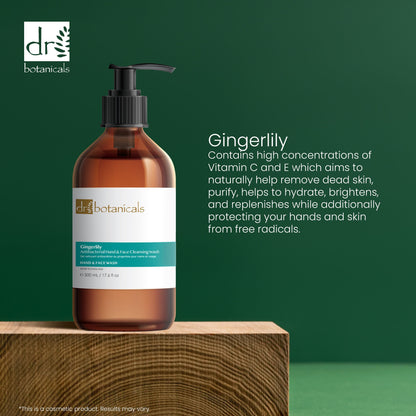 Dr Botanicals Gingerlily Hand & Face Cleansing Wash 500ml Twin Value Savings Pack